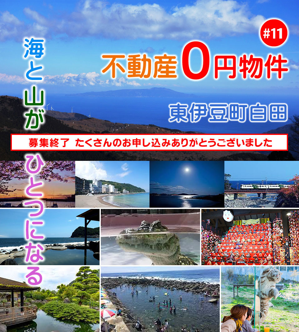 東伊豆町白田不動産 販売価格0円!