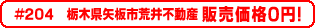 #204 栃木県矢板市荒井不動産0円物件！