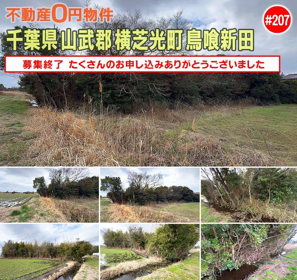 #207 千葉県山武郡横芝光町鳥喰新田不動産0円物件
